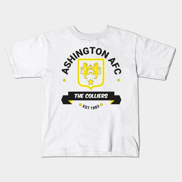 Ashington AFC Inspired Badge Kids T-Shirt by NORTHERNDAYS